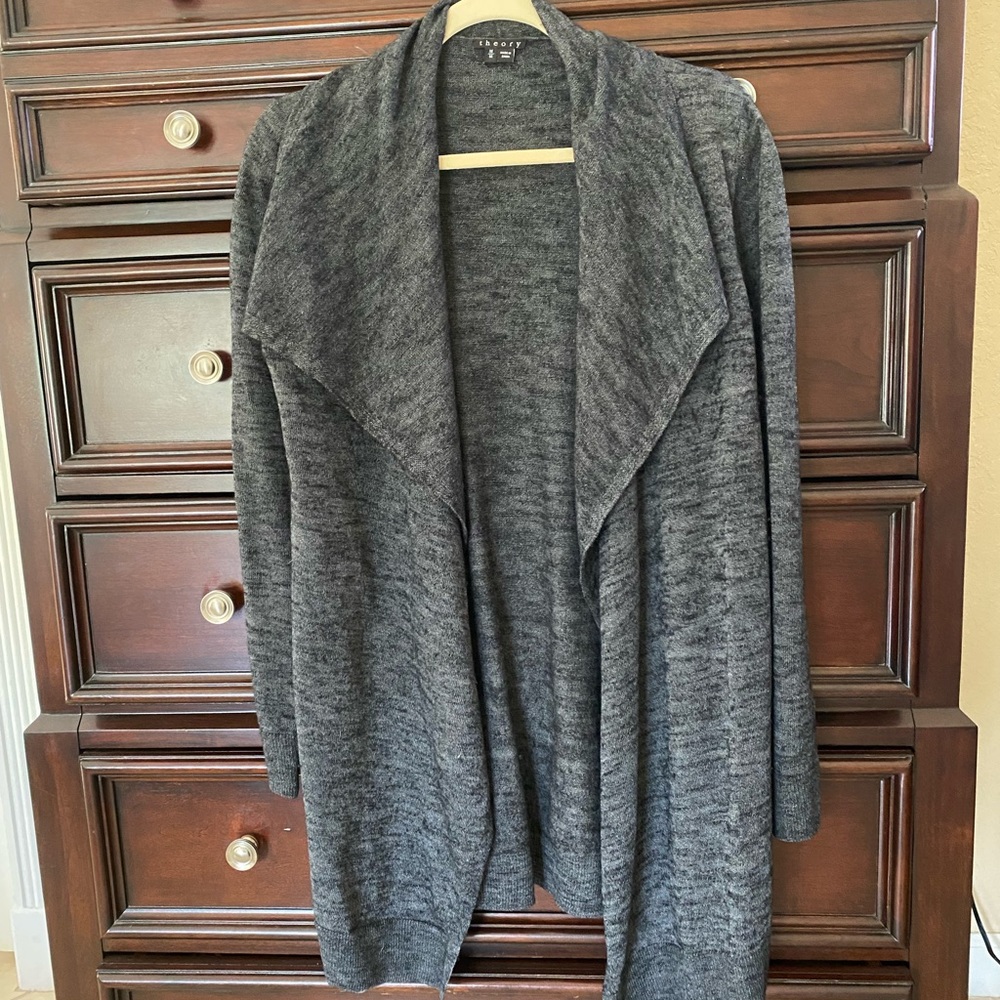 Theory Wool Open Drape Cardigan - image 1